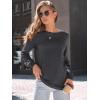 imageAUTOMET Womens Long Sleeve Shirts Casual Loose Fit Tees Solid Color Oversized Basic Tops Business Casual OutfitsBlack Grey