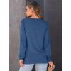 imageAUTOMET Womens Long Sleeve Shirts Casual Loose Fit Tees Solid Color Oversized Basic Tops Business Casual OutfitsBlue