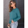 imageAUTOMET Womens Long Sleeve Shirts Casual Loose Fit Tees Solid Color Oversized Basic Tops Business Casual OutfitsBlue Green