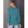 imageAUTOMET Womens Long Sleeve Shirts Casual Loose Fit Tees Solid Color Oversized Basic Tops Business Casual OutfitsBlue Green