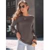 imageAUTOMET Womens Long Sleeve Shirts Casual Loose Fit Tees Solid Color Oversized Basic Tops Business Casual OutfitsCoffee Gray