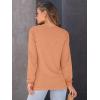 imageAUTOMET Womens Long Sleeve Shirts Casual Loose Fit Tees Solid Color Oversized Basic Tops Business Casual OutfitsOrange