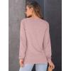 imageAUTOMET Womens Long Sleeve Shirts Casual Loose Fit Tees Solid Color Oversized Basic Tops Business Casual OutfitsPink