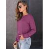 imageAUTOMET Womens Long Sleeve Shirts Casual Loose Fit Tees Solid Color Oversized Basic Tops Business Casual OutfitsPurple