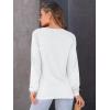 imageAUTOMET Womens Long Sleeve Shirts Casual Loose Fit Tees Solid Color Oversized Basic Tops Business Casual OutfitsWhite