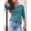 imageAUTOMET Womens Long Sleeve Shirts Casual Loose Fit Tops Fall Fashion Dressy Basic Trendy Outfits Clothes 2024Cyan