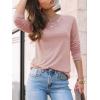 imageAUTOMET Womens Long Sleeve Shirts Casual Loose Fit Tops Fall Fashion Dressy Basic Trendy Outfits Clothes 2024Pink