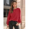 imageAUTOMET Womens Long Sleeve Shirts Lace Tops Business Casual Fall Fashion Outfits Clothes Knitted Y2k BlousesBrightred