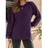 imageAUTOMET Womens Long Sleeve Shirts Lace Tops Business Casual Fall Fashion Outfits Clothes Knitted Y2k BlousesDarkpurple