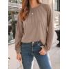 imageAUTOMET Womens Long Sleeve Shirts Lace Tops Business Casual Fall Fashion Outfits Clothes Knitted Y2k BlousesKhaki