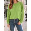 imageAUTOMET Womens Long Sleeve Shirts Lace Tops Business Casual Fall Fashion Outfits Clothes Knitted Y2k BlousesLightgreen