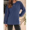imageAUTOMET Womens Long Sleeve Shirts Lace Tops Business Casual Fall Fashion Outfits Clothes Knitted Y2k BlousesNavy