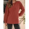 imageAUTOMET Womens Long Sleeve Shirts Lace Tops Business Casual Fall Fashion Outfits Clothes Knitted Y2k BlousesOrange