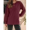 imageAUTOMET Womens Long Sleeve Shirts Lace Tops Business Casual Fall Fashion Outfits Clothes Knitted Y2k BlousesRed