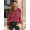 imageAUTOMET Womens Long Sleeve Shirts Lace Tops Business Casual Fall Fashion Outfits Clothes Knitted Y2k BlousesRust