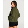 imageAUTOMET Womens Sweatshirts Half Zip Cropped Pullover Fleece Quarter Zipper Hoodies 2025 Fall Fashion Outfits ClothesArmygreen