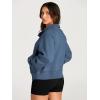 imageAUTOMET Womens Sweatshirts Half Zip Cropped Pullover Fleece Quarter Zipper Hoodies 2025 Fall Fashion Outfits ClothesBlue