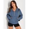 imageAUTOMET Womens Sweatshirts Half Zip Cropped Pullover Fleece Quarter Zipper Hoodies 2025 Fall Fashion Outfits ClothesBlue