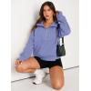imageAUTOMET Womens Sweatshirts Half Zip Cropped Pullover Fleece Quarter Zipper Hoodies 2025 Fall Fashion Outfits ClothesBlue Purple