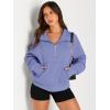 imageAUTOMET Womens Sweatshirts Half Zip Cropped Pullover Fleece Quarter Zipper Hoodies 2025 Fall Fashion Outfits ClothesBlue Purple