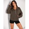 imageAUTOMET Womens Sweatshirts Half Zip Cropped Pullover Fleece Quarter Zipper Hoodies 2025 Fall Fashion Outfits ClothesCoffee