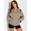 imageAUTOMET Womens Sweatshirts Half Zip Cropped Pullover Fleece Quarter Zipper Hoodies 2025 Fall Fashion Outfits ClothesCoffeegrey
