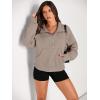 imageAUTOMET Womens Sweatshirts Half Zip Cropped Pullover Fleece Quarter Zipper Hoodies 2025 Fall Fashion Outfits ClothesCoffeegrey