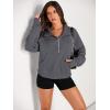 imageAUTOMET Womens Sweatshirts Half Zip Cropped Pullover Fleece Quarter Zipper Hoodies 2025 Fall Fashion Outfits ClothesDarkdrey