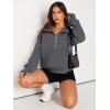 imageAUTOMET Womens Sweatshirts Half Zip Cropped Pullover Fleece Quarter Zipper Hoodies 2025 Fall Fashion Outfits ClothesDarkdrey