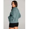 imageAUTOMET Womens Sweatshirts Half Zip Cropped Pullover Fleece Quarter Zipper Hoodies 2025 Fall Fashion Outfits ClothesGreen