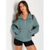 imageAUTOMET Womens Sweatshirts Half Zip Cropped Pullover Fleece Quarter Zipper Hoodies 2025 Fall Fashion Outfits ClothesGreen