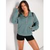 imageAUTOMET Womens Sweatshirts Half Zip Cropped Pullover Fleece Quarter Zipper Hoodies 2025 Fall Fashion Outfits ClothesGreen