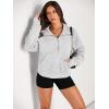 imageAUTOMET Womens Sweatshirts Half Zip Cropped Pullover Fleece Quarter Zipper Hoodies 2025 Fall Fashion Outfits ClothesGrey