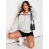imageAUTOMET Womens Sweatshirts Half Zip Cropped Pullover Fleece Quarter Zipper Hoodies 2025 Fall Fashion Outfits ClothesGrey