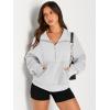 imageAUTOMET Womens Sweatshirts Half Zip Cropped Pullover Fleece Quarter Zipper Hoodies 2025 Fall Fashion Outfits ClothesGrey