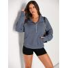 imageAUTOMET Womens Sweatshirts Half Zip Cropped Pullover Fleece Quarter Zipper Hoodies 2025 Fall Fashion Outfits ClothesGreyblue