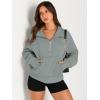 imageAUTOMET Womens Sweatshirts Half Zip Cropped Pullover Fleece Quarter Zipper Hoodies 2025 Fall Fashion Outfits ClothesGreygreen