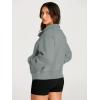 imageAUTOMET Womens Sweatshirts Half Zip Cropped Pullover Fleece Quarter Zipper Hoodies 2025 Fall Fashion Outfits ClothesGreygreen