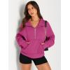 imageAUTOMET Womens Sweatshirts Half Zip Cropped Pullover Fleece Quarter Zipper Hoodies 2025 Fall Fashion Outfits ClothesHotpink