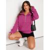 imageAUTOMET Womens Sweatshirts Half Zip Cropped Pullover Fleece Quarter Zipper Hoodies 2025 Fall Fashion Outfits ClothesHotpink
