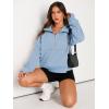 imageAUTOMET Womens Sweatshirts Half Zip Cropped Pullover Fleece Quarter Zipper Hoodies 2025 Fall Fashion Outfits ClothesLightblue