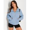 imageAUTOMET Womens Sweatshirts Half Zip Cropped Pullover Fleece Quarter Zipper Hoodies 2025 Fall Fashion Outfits ClothesLightblue