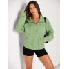 imageAUTOMET Womens Sweatshirts Half Zip Cropped Pullover Fleece Quarter Zipper Hoodies 2025 Fall Fashion Outfits ClothesLightgreen