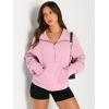 imageAUTOMET Womens Sweatshirts Half Zip Cropped Pullover Fleece Quarter Zipper Hoodies 2025 Fall Fashion Outfits ClothesLightpink