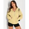imageAUTOMET Womens Sweatshirts Half Zip Cropped Pullover Fleece Quarter Zipper Hoodies 2025 Fall Fashion Outfits ClothesLightyellow