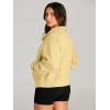 imageAUTOMET Womens Sweatshirts Half Zip Cropped Pullover Fleece Quarter Zipper Hoodies 2025 Fall Fashion Outfits ClothesLightyellow