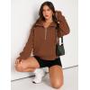 imageAUTOMET Womens Sweatshirts Half Zip Cropped Pullover Fleece Quarter Zipper Hoodies 2025 Fall Fashion Outfits ClothesMaple