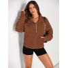 imageAUTOMET Womens Sweatshirts Half Zip Cropped Pullover Fleece Quarter Zipper Hoodies 2025 Fall Fashion Outfits ClothesMaple
