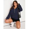 imageAUTOMET Womens Sweatshirts Half Zip Cropped Pullover Fleece Quarter Zipper Hoodies 2025 Fall Fashion Outfits ClothesNavyblue