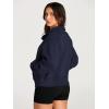 imageAUTOMET Womens Sweatshirts Half Zip Cropped Pullover Fleece Quarter Zipper Hoodies 2025 Fall Fashion Outfits ClothesNavyblue